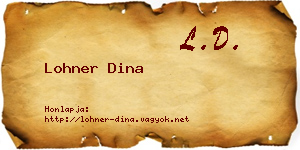 Lohner Dina névjegykártya
